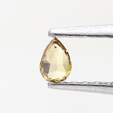 Yellow pear natural loose diamond 0.05Ct