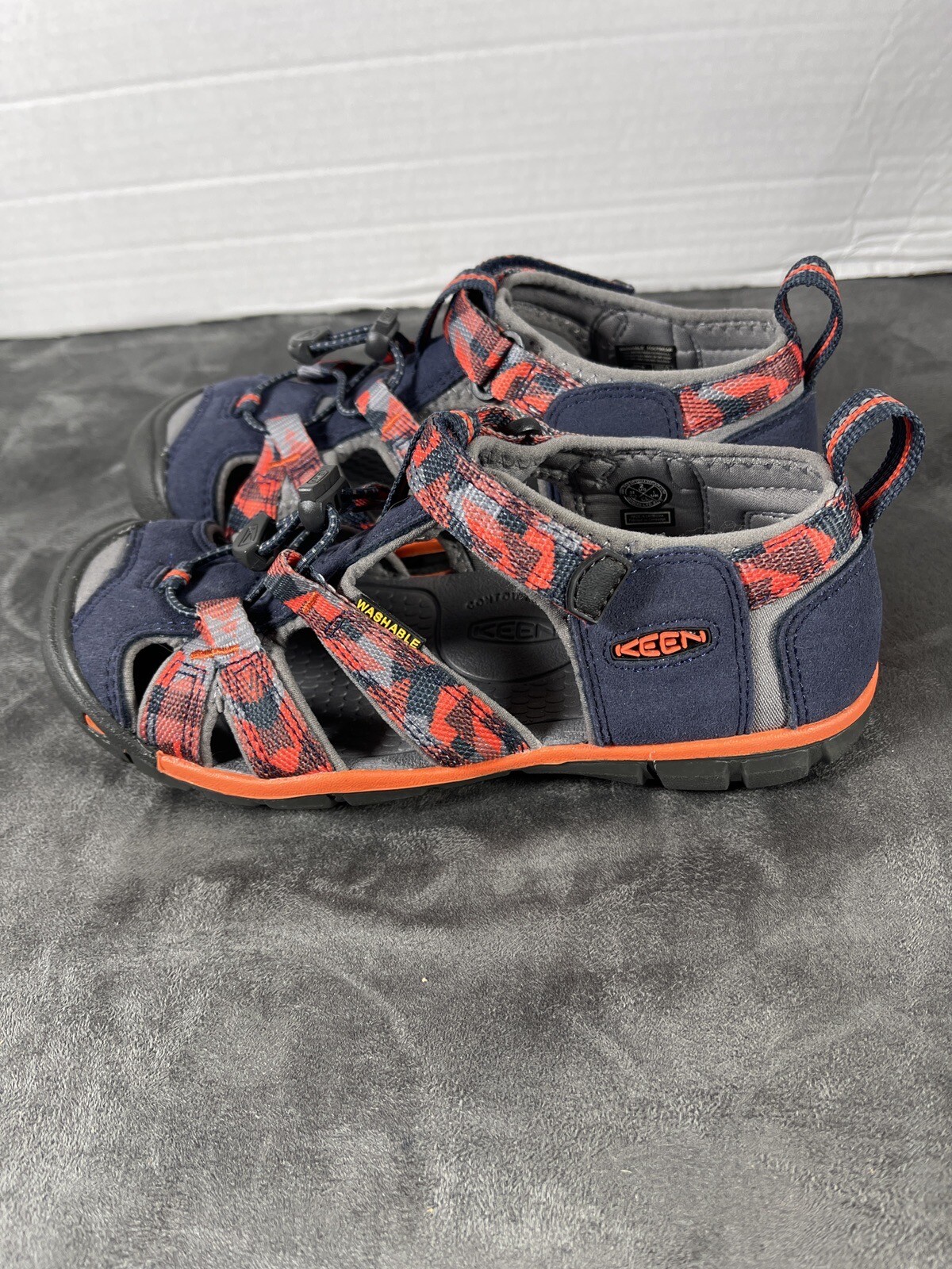 Sandali scarpe da trekking Keen blu arancione Seacamp 2 CNX Gargoyle giovani bambini taglia 2