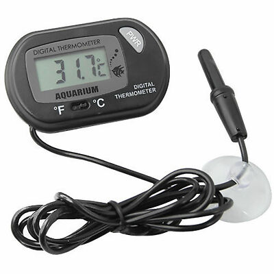Digitales LCD-Thermometer Aquarium Vivarium Wasser Meeressonde UK-Verkäufer