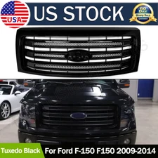Tuxedo Black Front Upper Grille Bumper Grill Fit For Ford F150 F-150 2009-2014