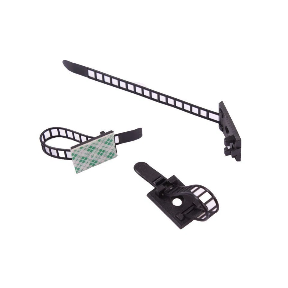 50 Pcs Plastic Car SUV 3M Self-Adhesive Adjustable Clip Fasten Fixed Cable Wire - Image 2 of 4