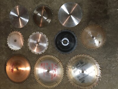 Mixed Lot of (21) Used Table Circular Saw Blades and Sander Grinder Plate Blade