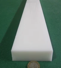 Hdpe White Bar 1.0" Thick x 3.0" Wide x 12" Long, 2 Pcs, 2 Ft Total