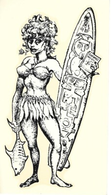 Water slide decal - surfer girl - buy one get one free