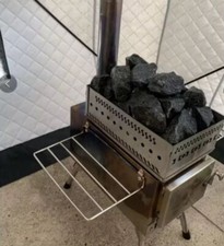 Portable Outdoor Wood Burning Sauna Rock Stove and Chimney