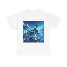 Unisex Adult T Shirt Futuristic Seal in Holographic Ice