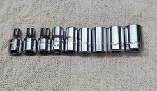 Blue Point Snap On 14 Drive Standard Socket Set Chrome 6 Point