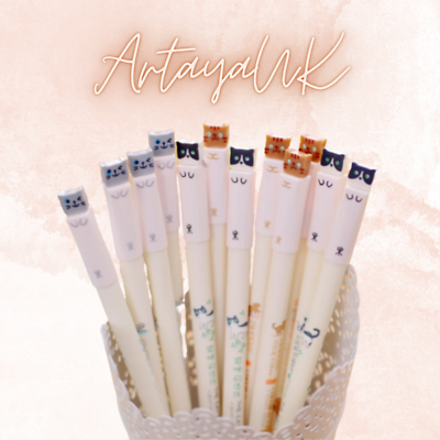 Black Ink The Cats Story Pen 6ct Character Cat Pen Set More Than