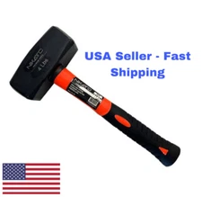 Nikatto Tool 2,3,4 LB Drilling Stone Hammer Jacketed Fiberglass, USA Stock