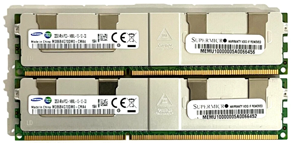 Kit 128GB DDR3 4x32GB RDIMM Samsung PC3-14900L Memoria de Servidor M386B4G70DM0-CM Foto 4 de 4