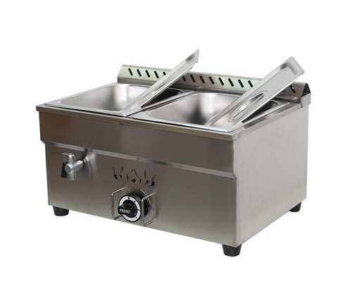 Two Pans LP Gas Food Warmer 1/2 size Steam Table Buffet War Countertop - Picture 5 of 8