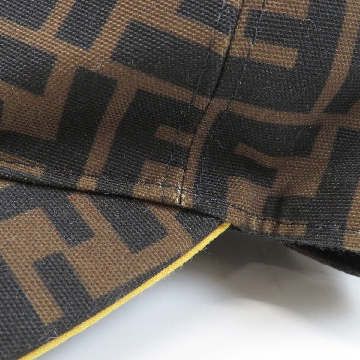 Fendi FF Pattern Baseball Cap FXQ768 A66O Unisex Brown Black Fendi FF Pattern Baseball Cap FXQ768 A66O Unisex Brown Black