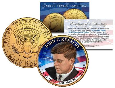 PRESIDENTIAL $1 JOHN KENNEDY Design on 2015 JFK Half Dollar US