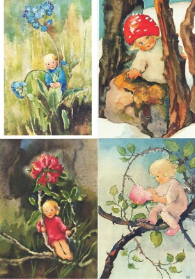 Postkarte,Karte v. Mili Weber, div. Motive f. jede Jahreszeit Blumenkind wählbar