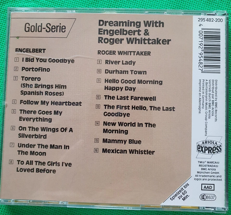 Dreaming with Engelbert and Roger Whittaker - CD - Bild 2 von 2