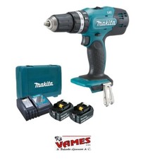 TRAPANO AVVITATORE PERCUSSIONE  A BATTERIA MAKITA DHP453RTJ 18V LITIO 3,0Ah