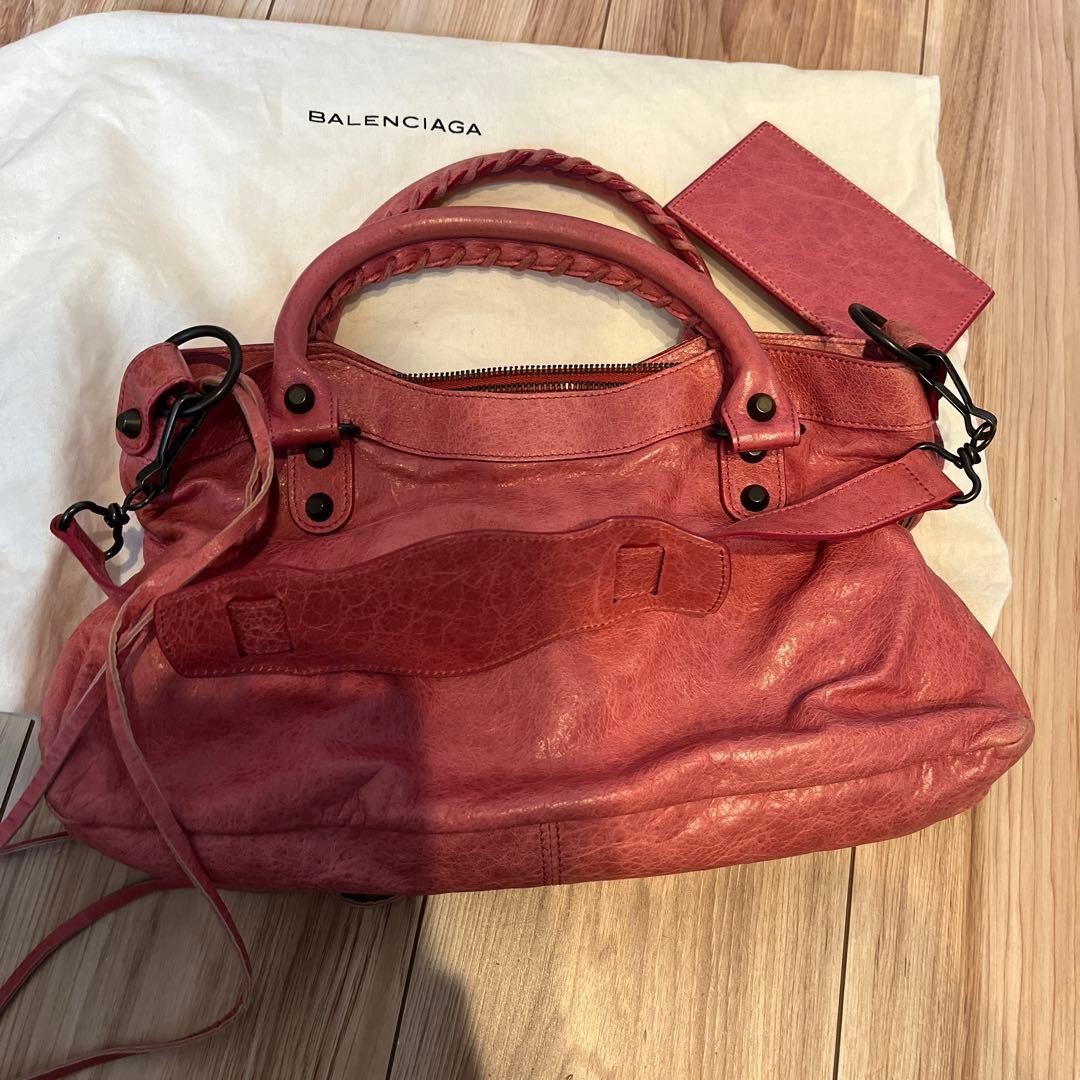 Balenciaga The First Bag Pink Leather Satchel Designer Handbag Iconic Style thumbnail 11
