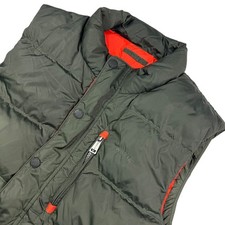 Orvis Men's Full Zip/Snap Down Puffer Nylon Vest Olive Green   Medium