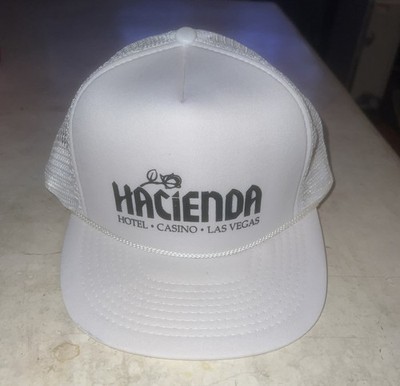 Vintage Hacienda Hotel Mohr's Hat Cap Snapback White Casino Las Vegas Nevada