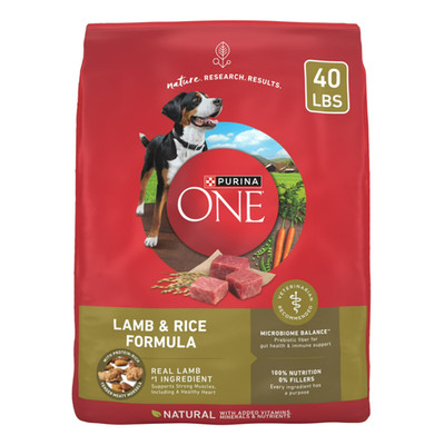 Purina ONE Lamb & Rice Formula Dry Dog Food, 40 lbs.