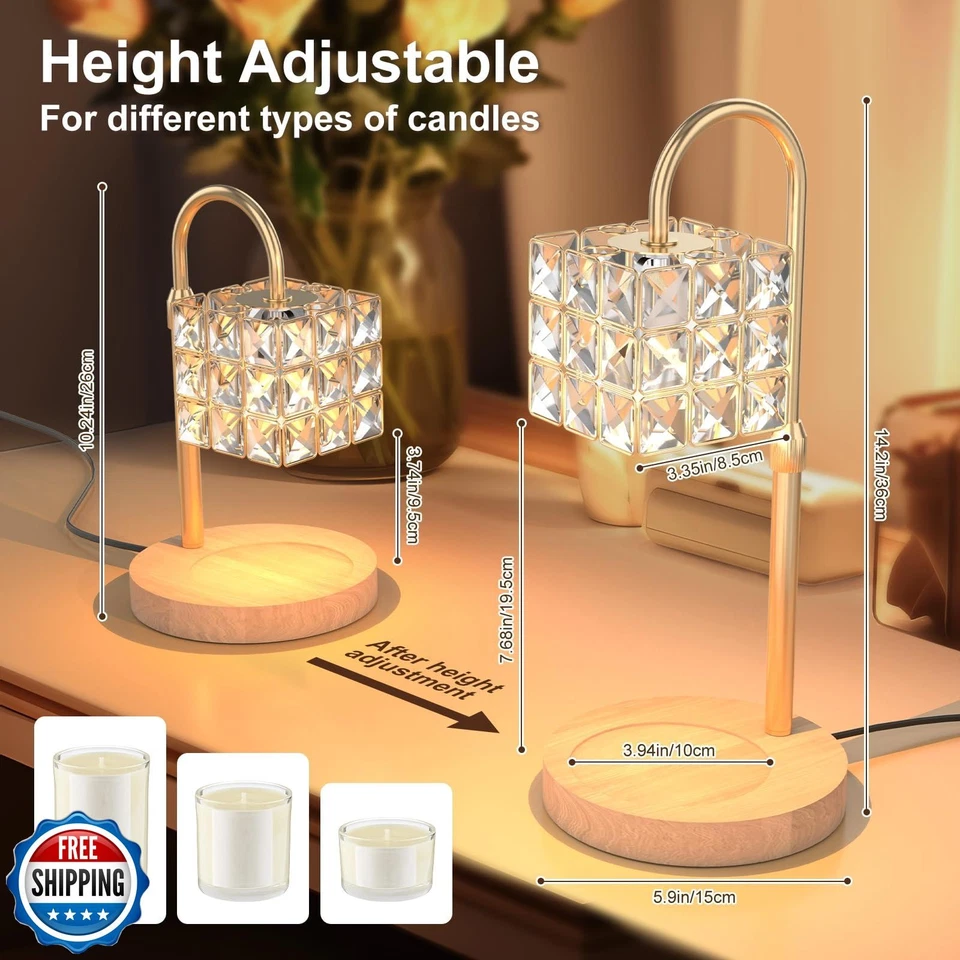 Calentador de velas Lámpara con temporizador Atenuador Lámpara de vela eléctrica Calentador Foto 3 de 4