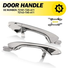 Chrome Exterior Outside Handle Door Front Left Right Side Fit 08-12 Honda Accord Chrome Exterior Outside Handle Door Front Left Right Side Fit 08-12 Honda Accord