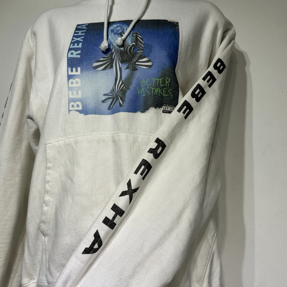 Bebe Rexha Better Mistakes Concert Song List sweatshirt Hoodie Size M - Image 3 of 4