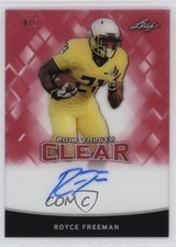2018 Leaf Trinity Clear Auto Red 4/5 Royce Freeman #CA-RF1 Auto 17a5
