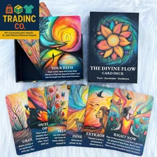 Divine Flow Oracle Deck, Oracle Cards for Beginners, 50 Healing & Intuitive Guid