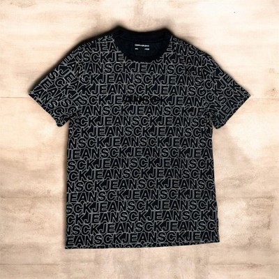 Calvin Klein Jeans Men s CKJ Logo Graphic T-Shirt Black Crewneck