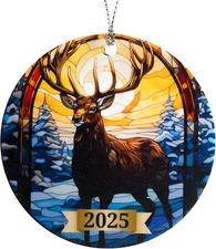 Reindeer Ornament Christmas Ornaments 2025, Hunting Ornaments for Christmas Tree
