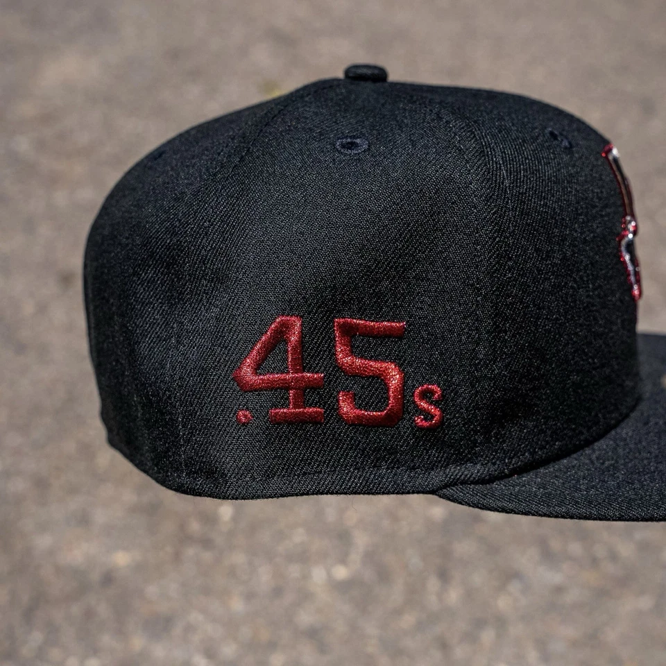 MLB Houston Astros Colt 45s Side Patch New Era 59FIFTY Black/Red Fitted Hat - Image 2 of 3
