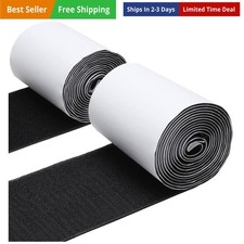 4.4 Inches X 7 Feet Strong Sticky Back Heavy Duty Hook and Loop Tape with Adhesi