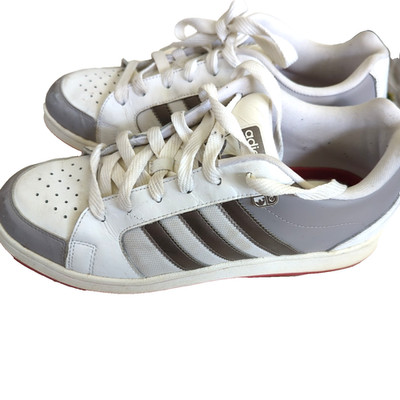 Adidas Evolution White Gray Athletic Sneakers Mens 10.5 Skateboard Sports -lp