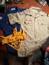 Vintage Boy Scouts Of America Size Youth Large Shirts And Scarf