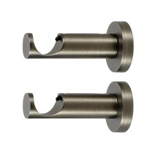2 Pack Pewter Ceiling Wall Mount Curtain Rod Brackets Fits 7/8  1 Inch