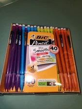 BIC Xtra Smooth Mechanical Pencil, 0.7 mm 40 Count (Pack of 1), Multi-color 