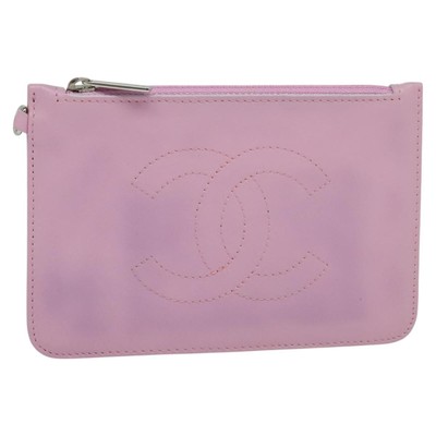 Chanel CC O Case Tasche Ziegenleder Rosa Leder