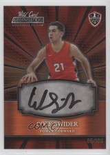 2021-22 Wild Card Alumination Auto Red /100 Cole Swider Auto 6o3