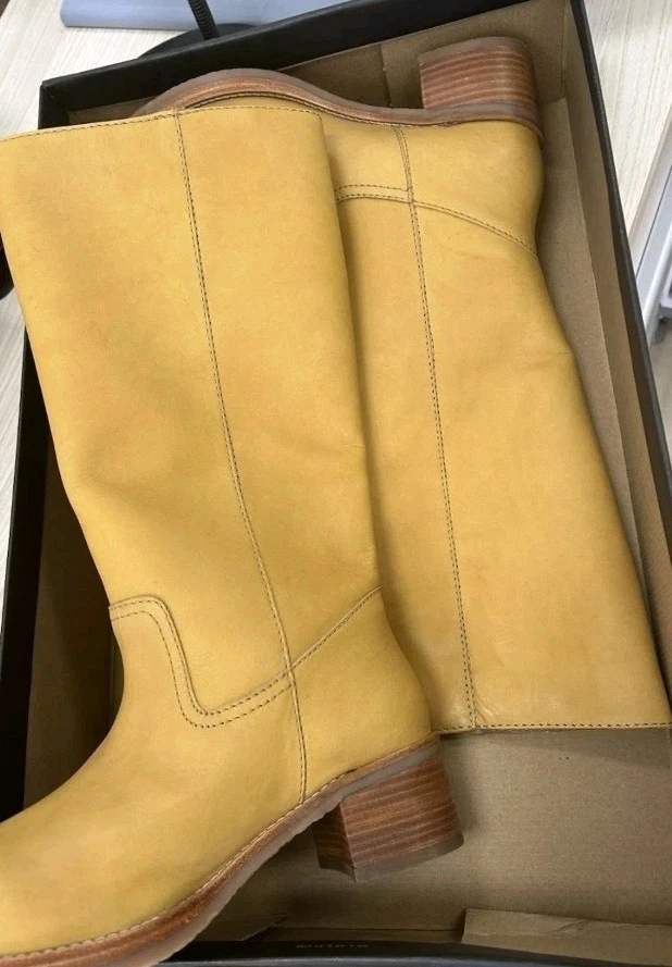 Новый с Ярлыками Frye женщины Camryn Campus размер 7 банан кожи высокий - Изображение 3 из 4