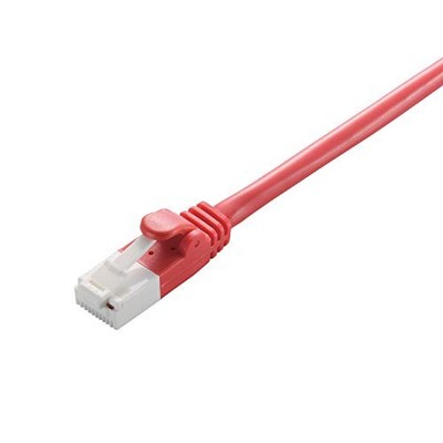 ELECOM RoHS konformes LAN Kabel CAT5E Anti-Snag Stecker 2m rot einfach