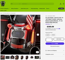 Harley 14-23 Street Glide Road Glide Rear Filler Panel Fascia LED Tail Lights