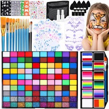 Face Painting Kit for Kids,100&18 Colors Professional 100 Set