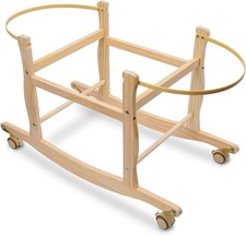 Moses Basket Stand, Bassinets Stand, Wooden Rocking Moses Baskets Stand for Baby