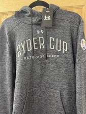 Ryder Cup 2025 Under Armour Fleece Hoodie Sweatshirt Small Bethpage Black NY New