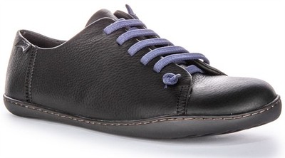 Camper Peu abriebfeste elastische Walking Leder Herren Sneaker in Schwarz UK 6 - 13