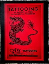 antica macchina carta drago milton zeis fornitura copertina tatuaggio flash stampa 11x14