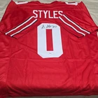 Sonny Styles Ohio State Custome Signed Football Jersey #0 Red Prime Time Auth