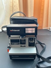 Vintage Polaroid Sun 600 Land LMS Instant Film Camera With Strap  Bag UNTESTED