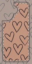 Hand-drawn Hearts Phone Case Cute Heart Pattern iPhone Case